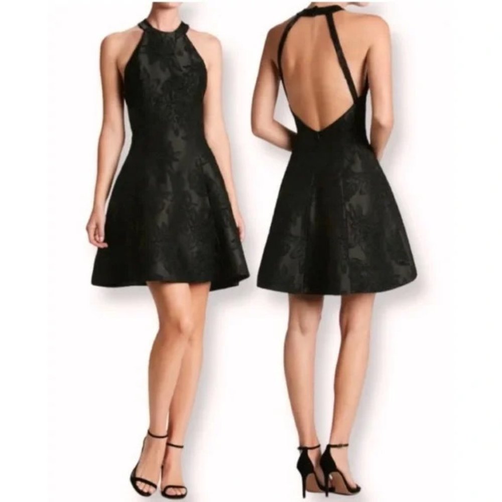 NWT Dress The Population Dresses Hannah Black Lace Halter Dress. SZ XS - Picture 1 of 4